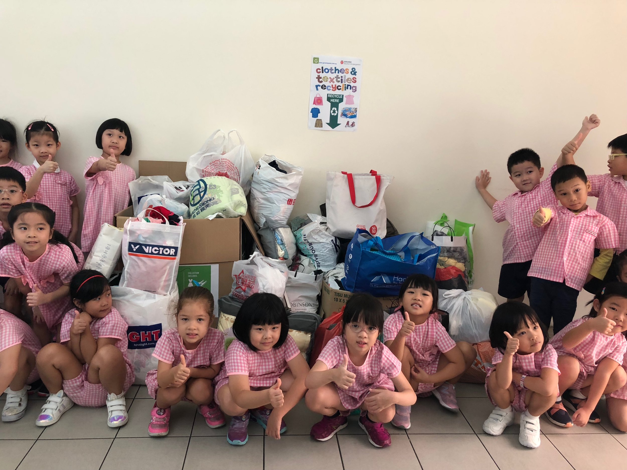 Recycling Project with K2 Students @ Newton Kindergarten